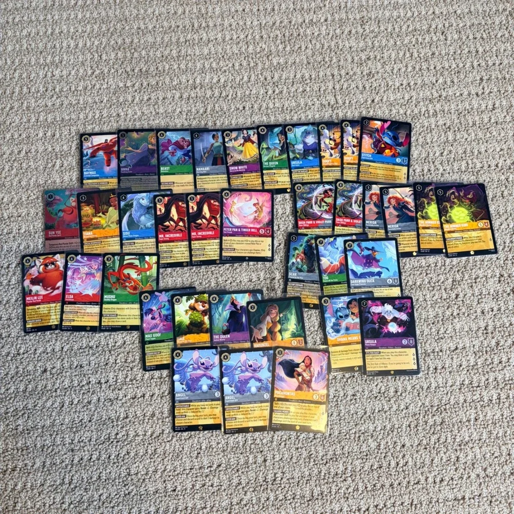 Disney Lorcana Card Lot Legendary Sun Yee Peter Pan Anna Foil Epic Rapunzel Elsa